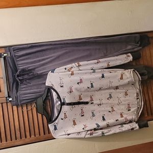 Secret Treasures holiday dachsund pajama set